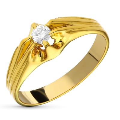 Bague pour femme, Or jaune et diamant 0,20 carats - Allana