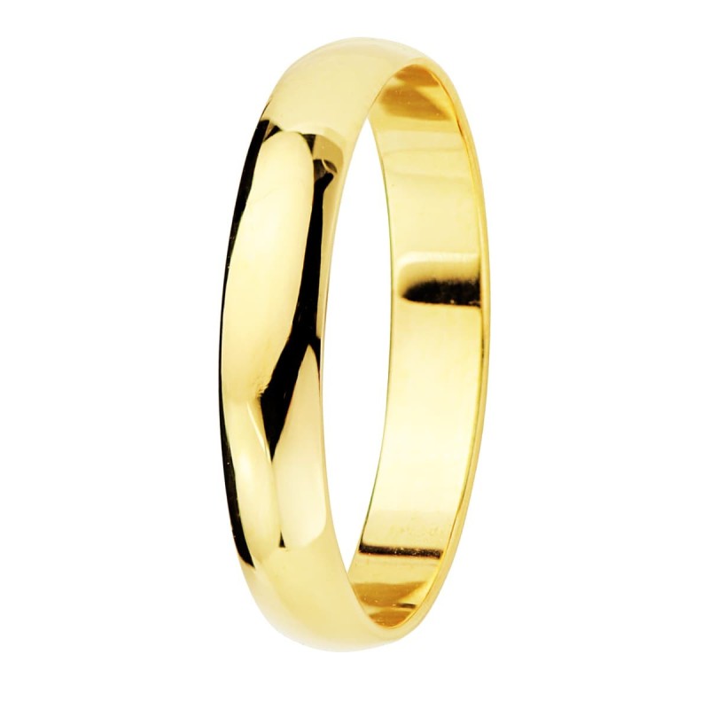 Alliance homme & femme, anneau en or jaune 18 carats, épaisseur 3,5 mm - Unisson