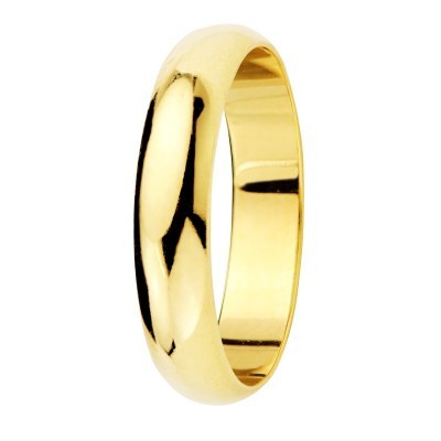 Alliance homme & femme, anneau en or jaune 18 carats, épaisseur 4 mm - Unisson
