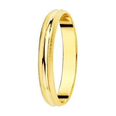 Alliance de mariage homme et femme Or jaune 18 carats - Aster