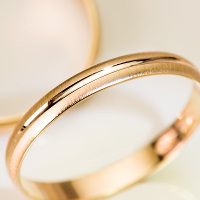 Alliance de mariage, mixte, Or jaune 18 carats - Aster