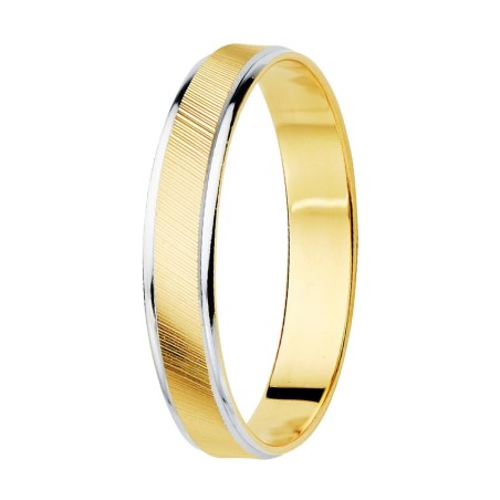 Alliance de mariage homme et femme Or bicolore 18 carats - Freedom