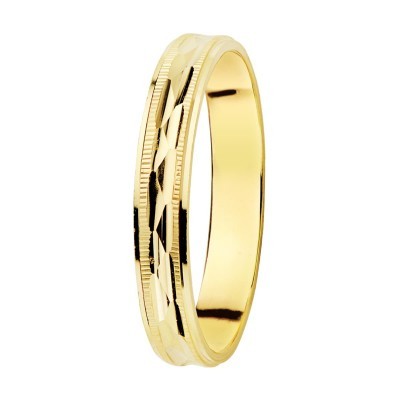 Alliance de mariage homme et femme Or jaune 18 carats diamanté - Prague