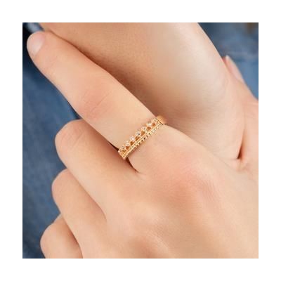 Achetez votre alliance pour femme originale en plaqué or - zircon
