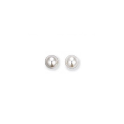 boucles d'oreilles femme, perles d'eau douce & argent, 4mm - Lyn&Or Bijoux