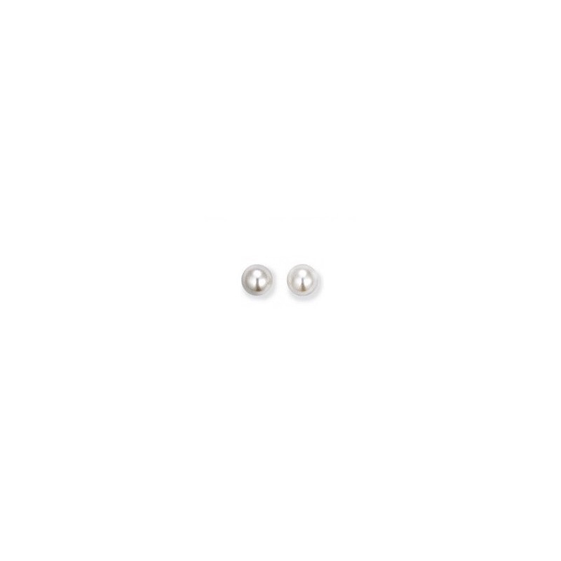 boucles d'oreilles femme, perles d'eau douce & argent, 4mm - Lyn&Or Bijoux