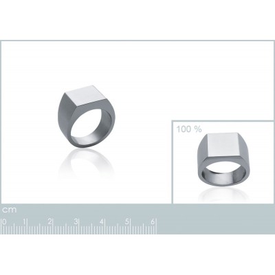 bague chevalière en acier inoxydable