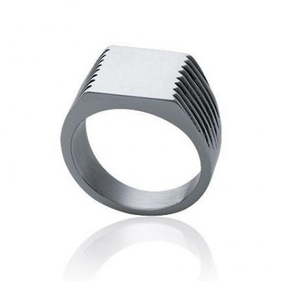 Chevalière en acier inoxydable pour homme - Mati