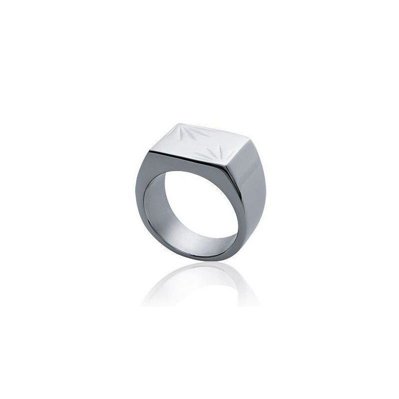 Bague chevalière en acier inoxydable - Ellasi