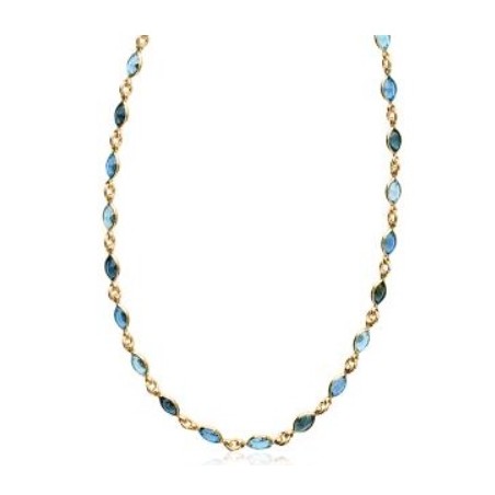 Collier pierres bleues pour femme, swarovski