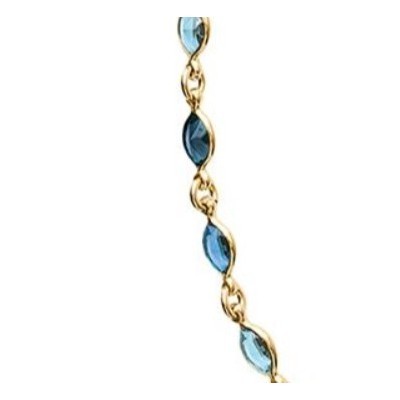 Collier pierres bleues Swarovski pour femme, plaqué or - Lyn&Or Bijoux