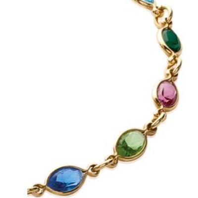 Bracelet femme, plaqué or & Swarovski multicolore - Lyn&Or Bijoux