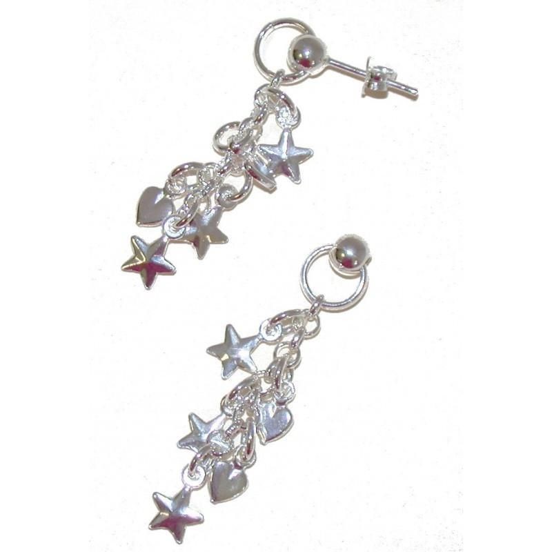 boucle d'oreille fantaisie en argent 925 pour femme, Like-a-star boucle d'oreille fantaisie en argent 925 pour femme, Like-a-star