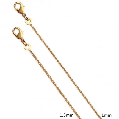 Chaîne plaqué or pour femme et enfant, maille vénitienne