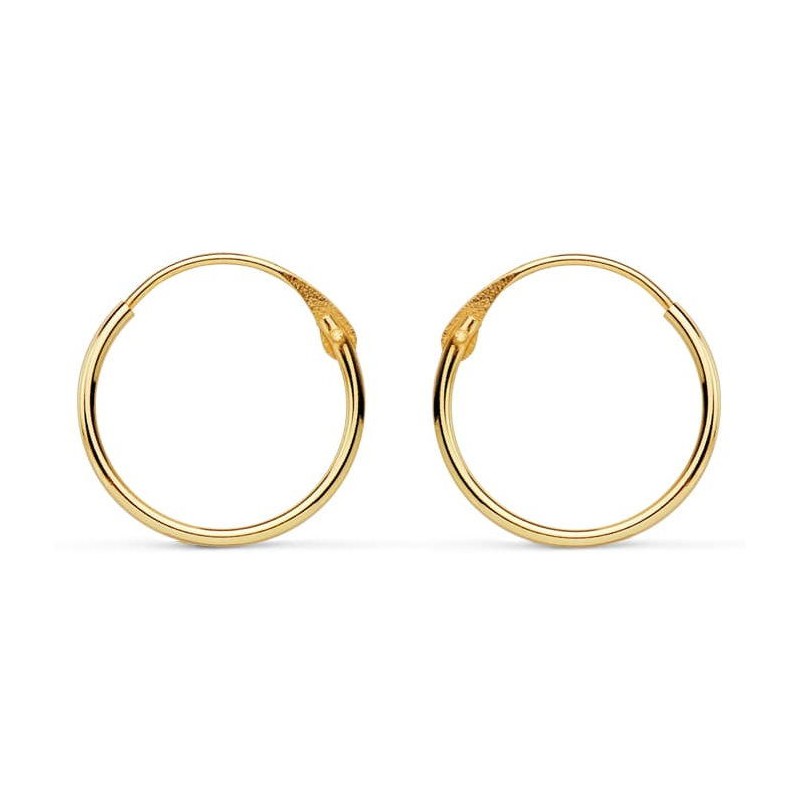 Créoles 12 mm en or 18 carats pour femme - Poésie - Lyn&Or Bijoux