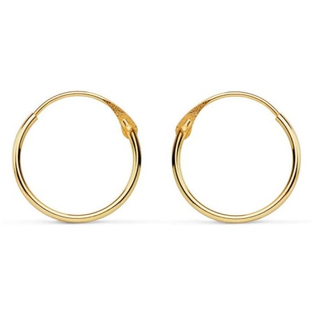 Créoles 12 mm en or 18 carats pour femme - Poésie - Lyn&Or Bijoux