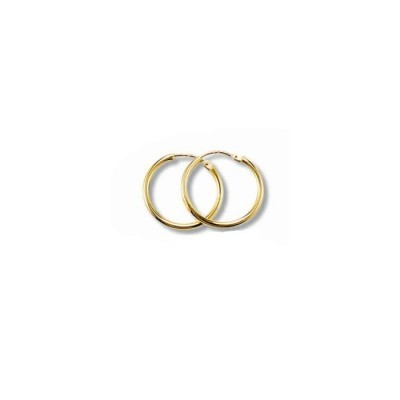 boucles d'oreilles créoles pour femme en or 18 carats, diamètre 20 mm