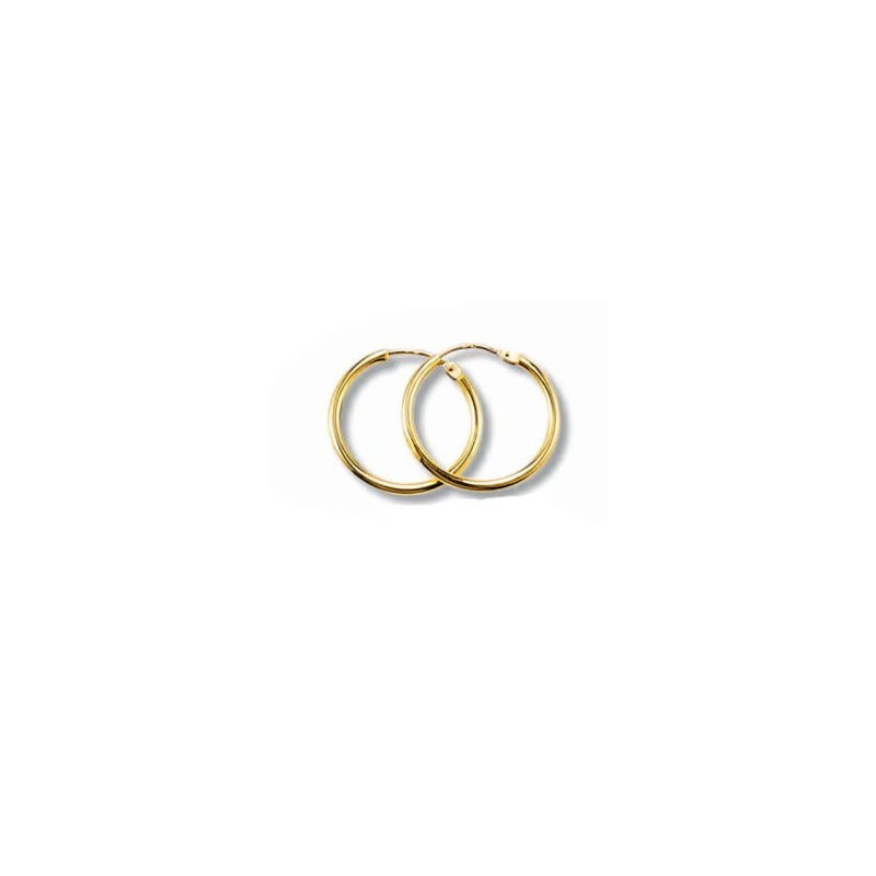boucles d'oreilles créoles pour femme en or 18 carats, diamètre 20 mm