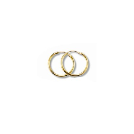 boucles d'oreilles créoles pour femme en or 18 carats, diamètre 20 mm