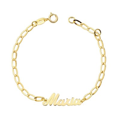 bracelet or jaune avec prénom femme