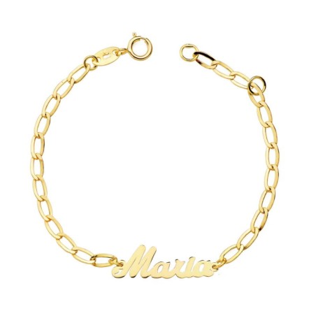 bracelet or jaune avec prénom femme
