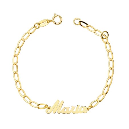 bracelet or jaune avec prénom femme