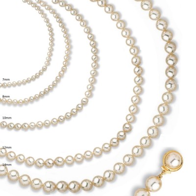 Collier de perles blanches de Majorque pour femme - Ariel