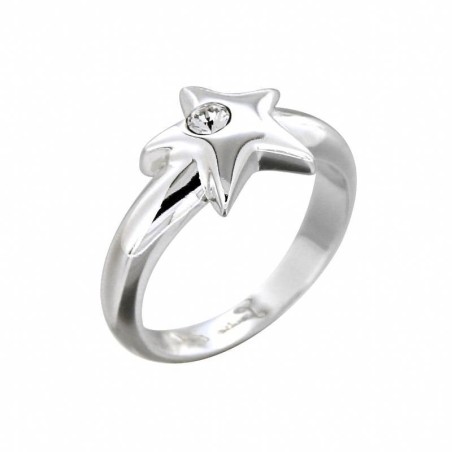 Bague cristal de Swarovski, plaqué argent 925, créatrice Zoé Bijoux - Etoile