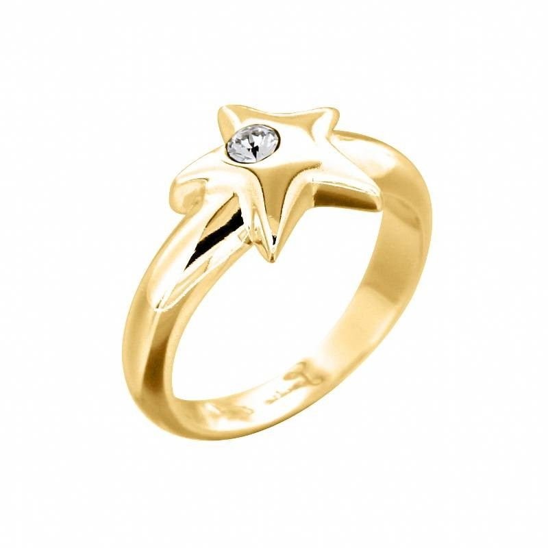Bague cristal de Swarovski, plaqué or 24 carats, créatrice Zoé Bijoux - Etoile