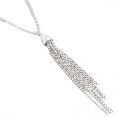 Collier sautoir argent pour femme + long pendentif, créatrice Zoé Bijoux