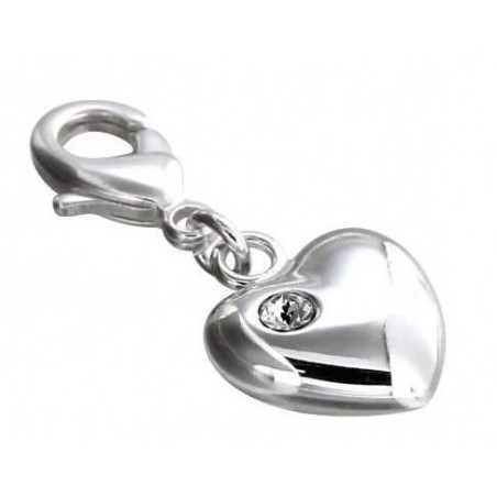 Charm coeur pour bracelet, argent 925 création Zoé Bijoux