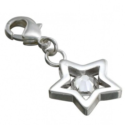 Charm bracelet femme, Etoile argent 925 Swarovski - création Zoé Bijoux