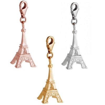 Charm pour bracelet Tour Eiffel, 3 coloris au choix - Création Zoé Bijoux