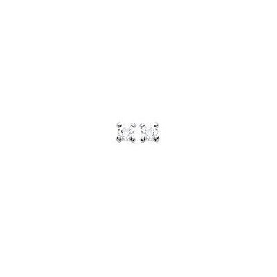 Clous d'oreilles argent 925 4 griffes + Zirconium brillant rond 2 mm