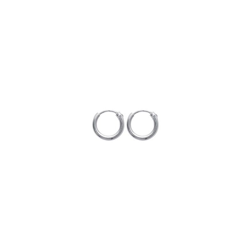 Créoles femme et enfant en argent massif 925, diametre 12mm - Lyn&Or Bijoux