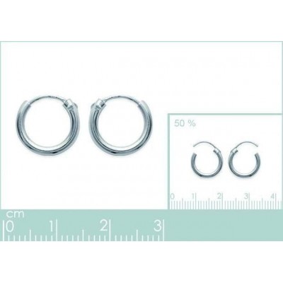 Boucles créoles en argent 925 millièmes pour femme et fille 1,2 cm - Lyn&Or Bijoux