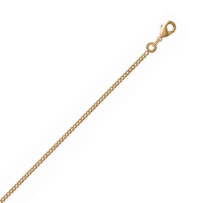 Collier femme pour pendentif en plaqué or, Maille Gourmette, 10 largeurs - Lyn&Or