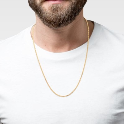 homme bijou collier plaqué or