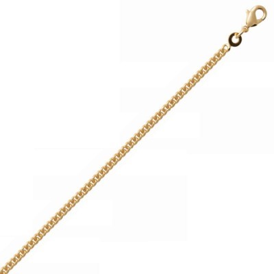 Chaîne plaqué or homme, Maille Gourmette 2,40 mm