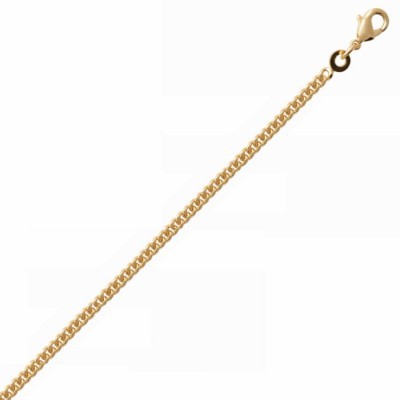 Chaîne plaqué or homme, Maille Gourmette 2,5 mm