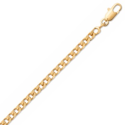Chaîne plaqué or homme, Maille Gourmette 3,5 mm
