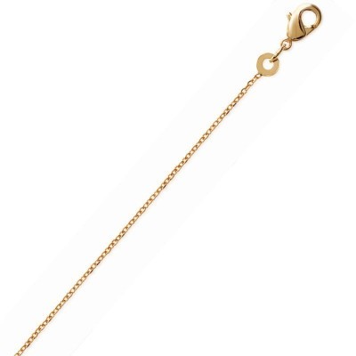 Chaîne plaqué or femme et enfant, Maille forçat diamantée, 1,15mm