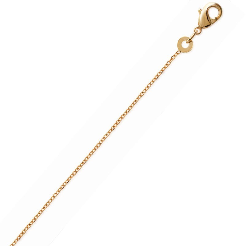 Chaîne plaqué or femme et enfant, Maille forçat diamantée, 1,15mm
