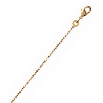 Chaîne plaqué or femme et enfant, Maille forçat diamantée, 1,30mm