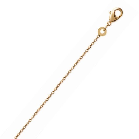 Chaîne plaqué or femme et enfant, Maille forçat diamantée, 1,30mm