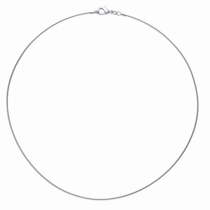 Collier câble ras - de - cou en argent massif 925 millièmes, 1mm, 40 cm ou 42 cm