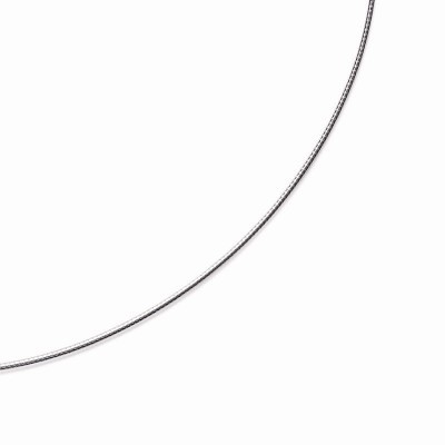 Collier câble ras - de - cou en argent massif 925 millièmes, 1,6mm, 42 cm de longueur