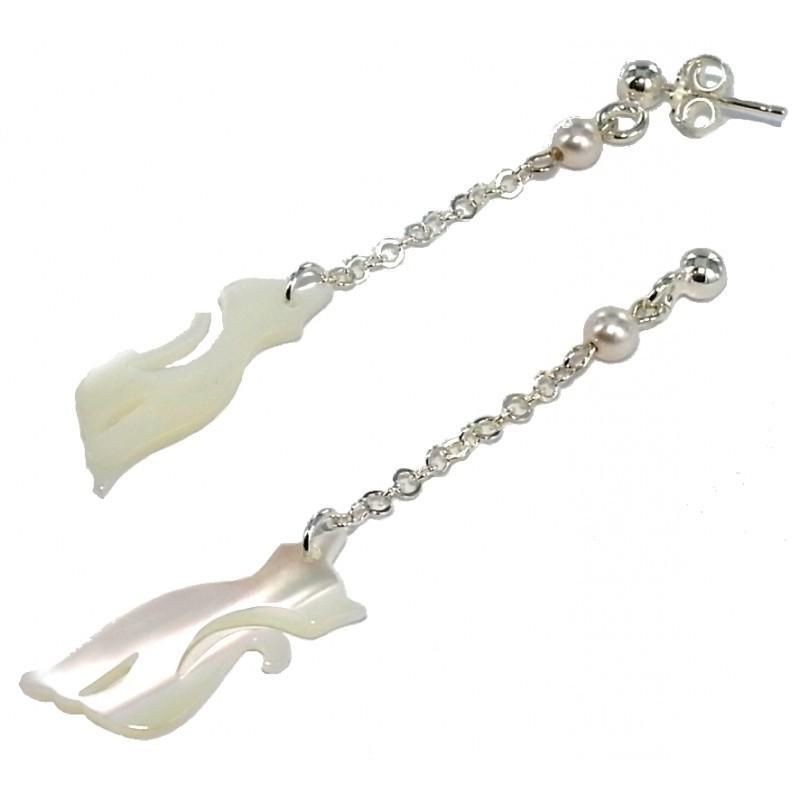 boucle d'oreille fantaisie en argent 925 /1000 pour femme, Pacha boucle d'oreille fantaisie en argent 925 /1000 pour femme, Pacha