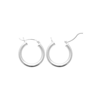 anneaux d'oreilles argent 2 cm