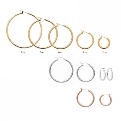 Créoles épaisses dorées, argent ou roses, pour femme - Solo